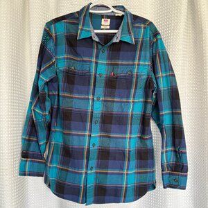 LEVI’S Men’s Worker Relaxed-Fit Plaid Button-Down Shirt